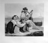 Gustav Lüderitz (1803-1884), Neapolitanische Fischerfamilie, nach Riedel, Kupferstich, A0096