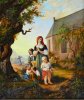 Witwe mit Kindern, Gemälde 1839, Monogrammist H.V., D2009
