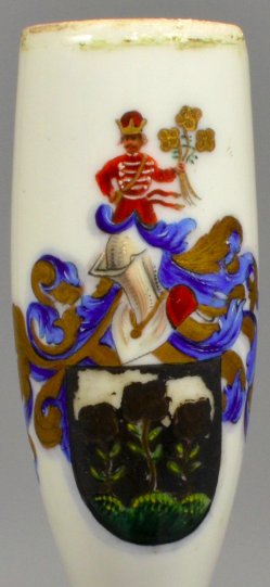 Wappen Familie Deschner, Porzellanmalerei, Pfeifenkopf, D1713