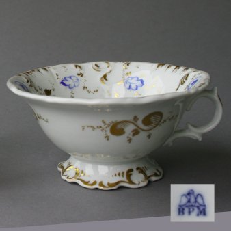 Buckauer Porzellanmanufaktur, Tasse und Untertasse um 1860, D0656-141-00_