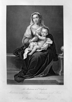 D.J.Pound, Madonna und Kind, nach Murillo, Stahlstich, D1611-48
