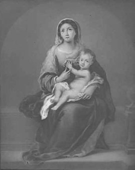 KPM 447 Lithophanie, Madonna mit dem Kinde, nach Murillo
