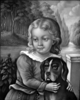 PPM 225 Knabe mit Hund, Portrait, sw