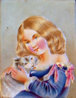 PPM 254 – Kind mit Katze, koloriert