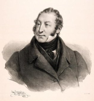 Henri Grevedon (1776-1860), Gioachino Antonio Rossini, Radierung, A0102
