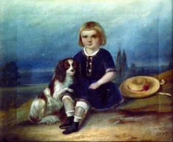 Hermann Werner (1816-1905), Gemälde 1847 „Kinderportrait Richard Kricheldorff“