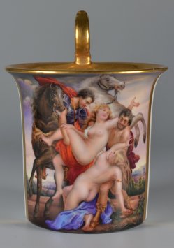 Peter Paul Rubens (1577-1640), Der Raub der Töchter des Leukippos, Porzellanmalerei, Tasse, D2078