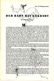 Das Magazin 57-10-08 Maupassant, Der Hahn hat gekräht