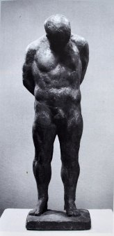 Dieter Borchhardt (geb. 1931), Männlicher Akt (Gefesselter) Polyesterbeton, 1978, Kloster Unser Lieben Frauen, 42,8 cm