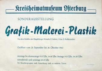 Ernst Seifert (1922-1976) Ausstellungsplakat 1962, Osterburg, D0403