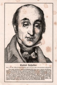 Gottlob Nathusius (1760-1835), Halbportrait, Holzstich 1857, D1732
