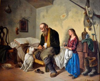 Guglielmo Stella (1828-1888), Gemälde, Der treue Gefährte 1878, D2035