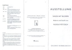 Rudolf Pötzsch (*1950) Ausstellungs-Flyer, Magdeburg Himmelreich 2018-3