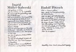 Rudolf Pötzsch (*1950), Ausstellungs-Flyer, Magdeburg Himmelreich 1991, Text