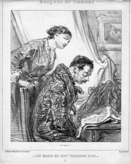 Paul Gavarni (1804-1866), Les maris me font toujours rire, Lithographie, D2376-09