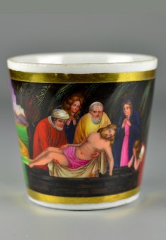 Grablegung Christi, Porzellanmalerei, Tasse, D2548