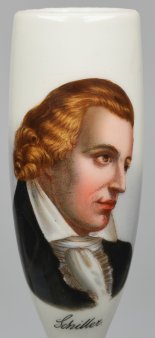 D2774-1 Franz Gerhard von Kugelgen (1772-1820), Friedrich Schiller, Gesteckpfeife, Porzellanmalerei, D2774