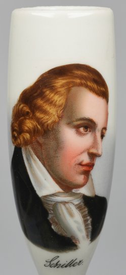 D2774-1 Franz Gerhard von Kugelgen (1772-1820), Friedrich Schiller, Gesteckpfeife, Porzellanmalerei, D2774