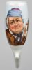 D2768 - Halbportrait eines Müllers mit Gesteckpfeife, Porzellanmalerei, Pfeifenkopf, D2768