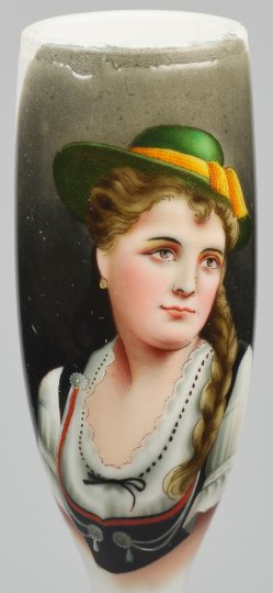 D2767-1 Münchnerin, Pfeifenkopf, Porzellanmalerei. D2767