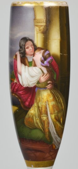 D2821 Romeo und Julia, Porzellanmalerei, Pfeifenkopf, D2821